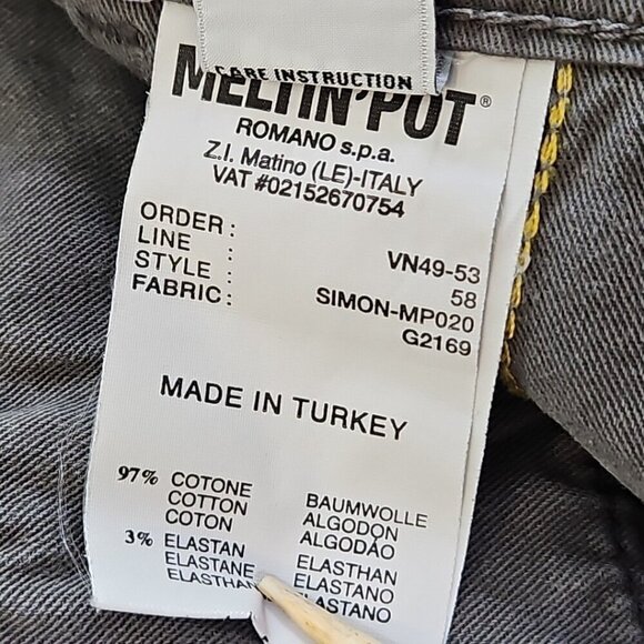 Meltin' Pot Men's Jeans W32 L32 Simon Model MP020 Skinny Fit Green EUC AU Italy - Picture 13 of 15